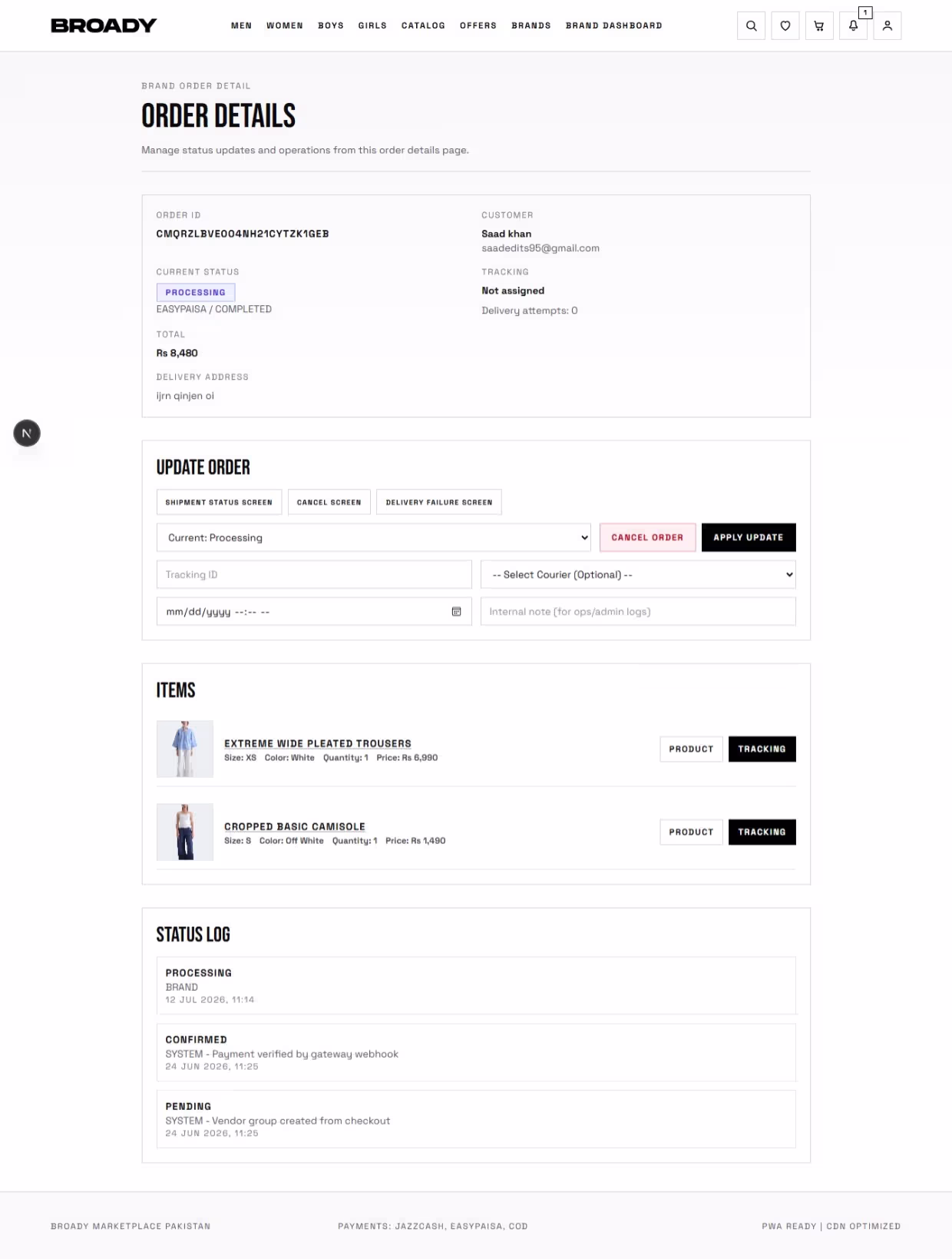 Order Details